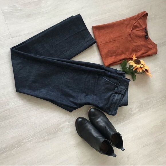 Halogen Taylor Fit‎ Straight Leg Mid -Rise Career Dressy Jean Pants Blue 2 - Picture 4 of 8